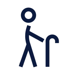Elderly icon, Sharp Line style
