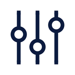 Equalizer icon, Sharp Line style