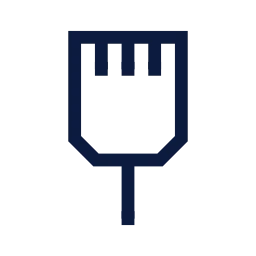 Ethernet plug icon, Sharp Line style