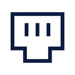 Ethernet icon, Sharp Line style