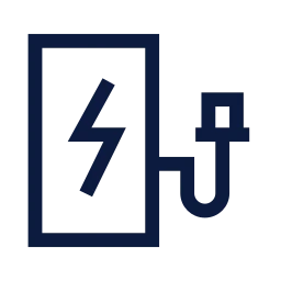 Ev charger icon, Sharp Line style