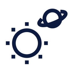Exoplanet icon, Sharp Line style