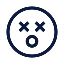 Face dizzy icon, Sharp Line style