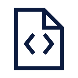 File code icon, Sharp Line style