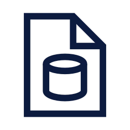 File database icon, Sharp Line style