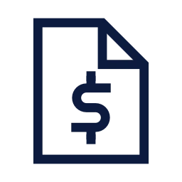 File invoice icon, Sharp Line style
