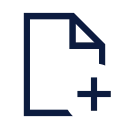 File plus icon, Sharp Line style