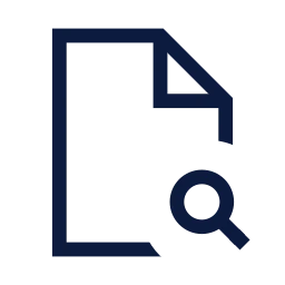 File search icon, Sharp Line style