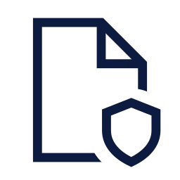 File shield icon, Sharp Line style