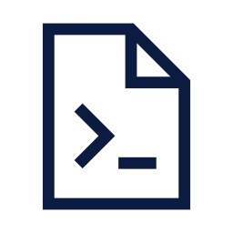 File terminal icon, Sharp Line style