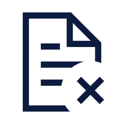 File text x icon, Sharp Line style