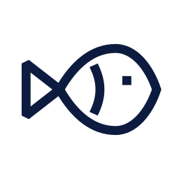 Fish icon, Sharp Line style