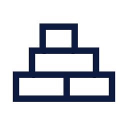 Flame graph icon, Sharp Line style