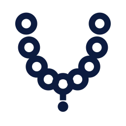 Flower garland icon, Sharp Line style