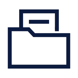 Folder document icon, Sharp Line style