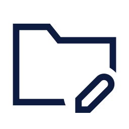 Folder edit icon, Sharp Line style