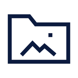 Folder image icon, Sharp Line style
