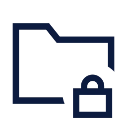 Folder lock icon, Sharp Line style