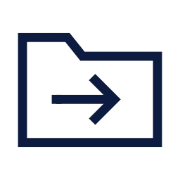 Folder move icon, Sharp Line style