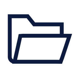 Folder open icon, Sharp Line style