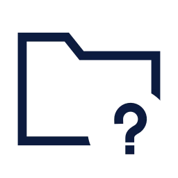 Folder question icon, Sharp Line style