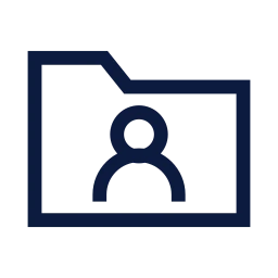 Folder shared icon, Sharp Line style