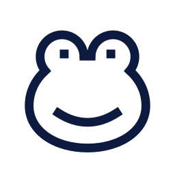 Frog icon, Sharp Line style