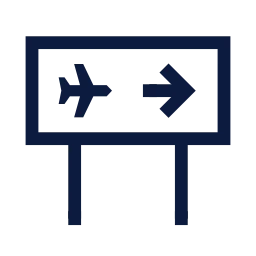Gate sign icon, Sharp Line style