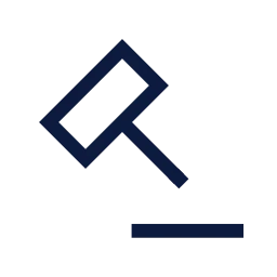 Gavel icon, Sharp Line style