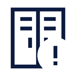 Gym locker alert icon, Sharp Line style