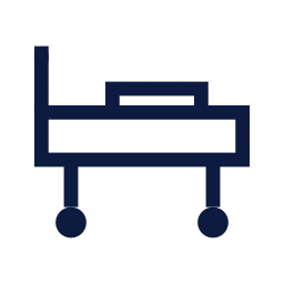 Hospital bed icon, Sharp Line style