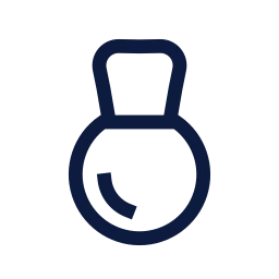 Kettlebell icon, Sharp Line style