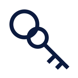 Key chain icon, Sharp Line style