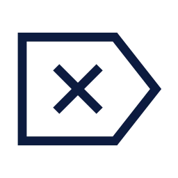 Key delete icon, Sharp Line style