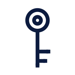 Key vintage icon, Sharp Line style