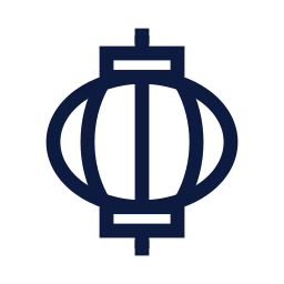 Lantern paper icon, Sharp Line style