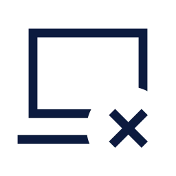 Laptop x icon, Sharp Line style