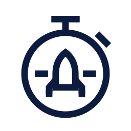 Launch countdown icon, Sharp Line style