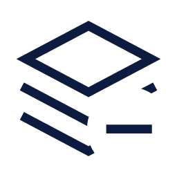 Layers minus icon, Sharp Line style