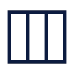 Layout columns icon, Sharp Line style