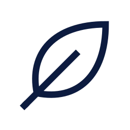 Leaf icon, Sharp Line style