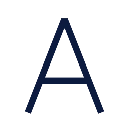 Letter a icon, Sharp Line style