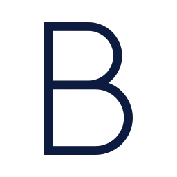Letter b icon, Sharp Line style