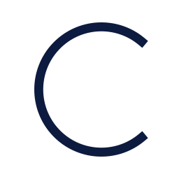 Letter c icon, Sharp Line style