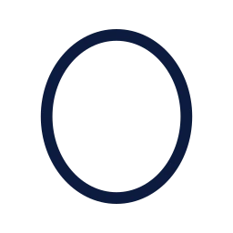 Letter o icon, Sharp Line style