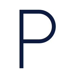 Letter p icon, Sharp Line style