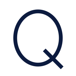 Letter q icon, Sharp Line style