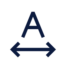 Letter spacing icon, Sharp Line style
