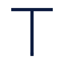 Letter t icon, Sharp Line style