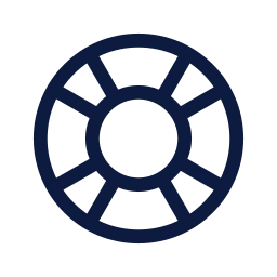 Lifebuoy icon, Sharp Line style